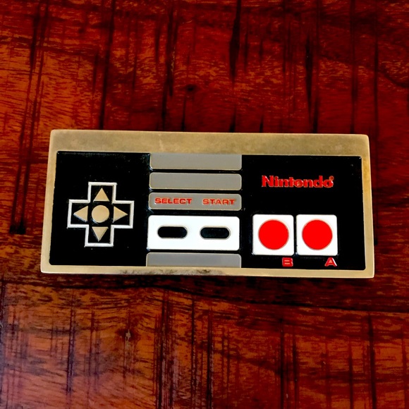Nintendo Nes Silver Belt Buckle 